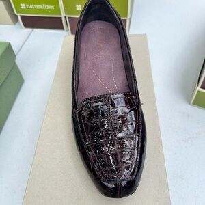 Clarks Dark Brown Croc Loafers